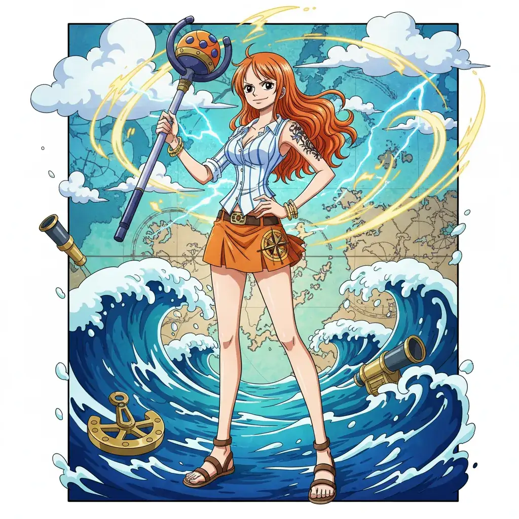 Nami Navegadora de One Piece - Controladora do clima