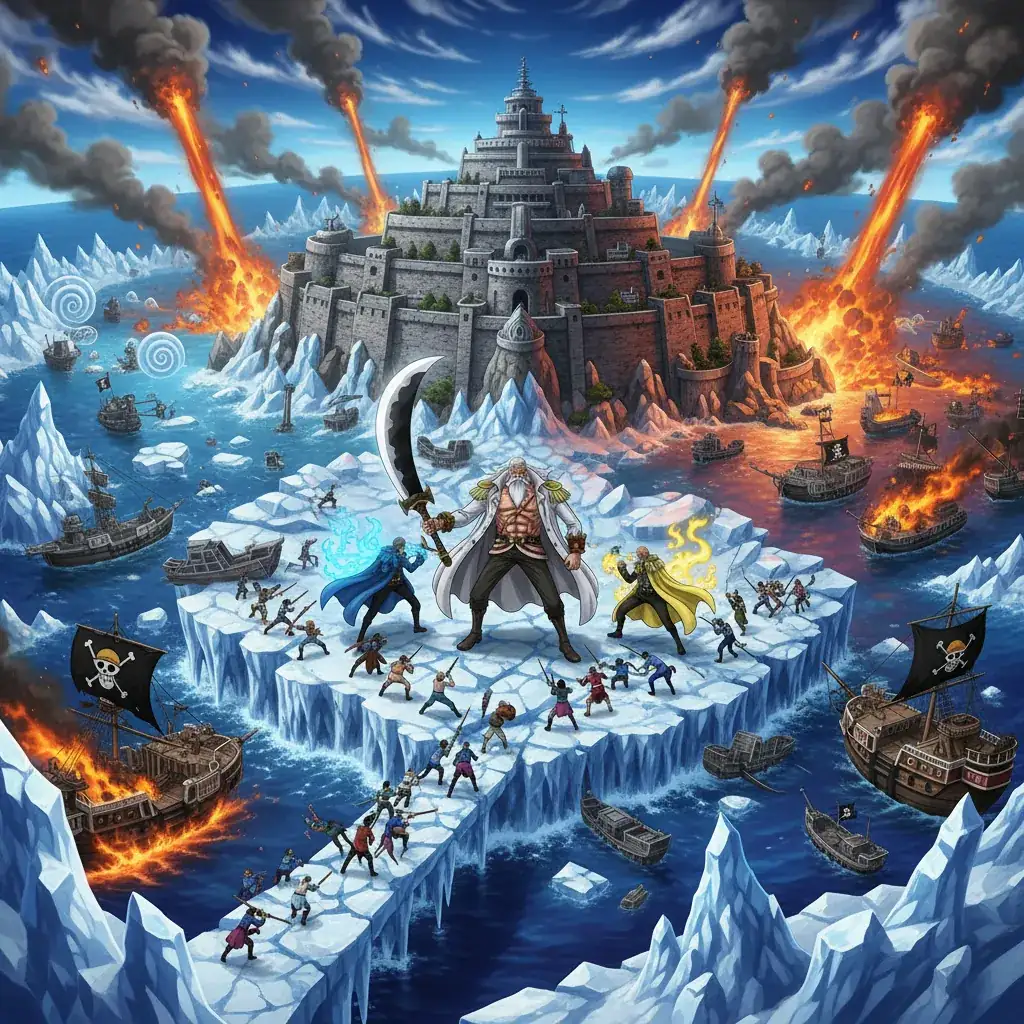 Saga Marineford de One Piece - A grande guerra entre piratas e marinheiros