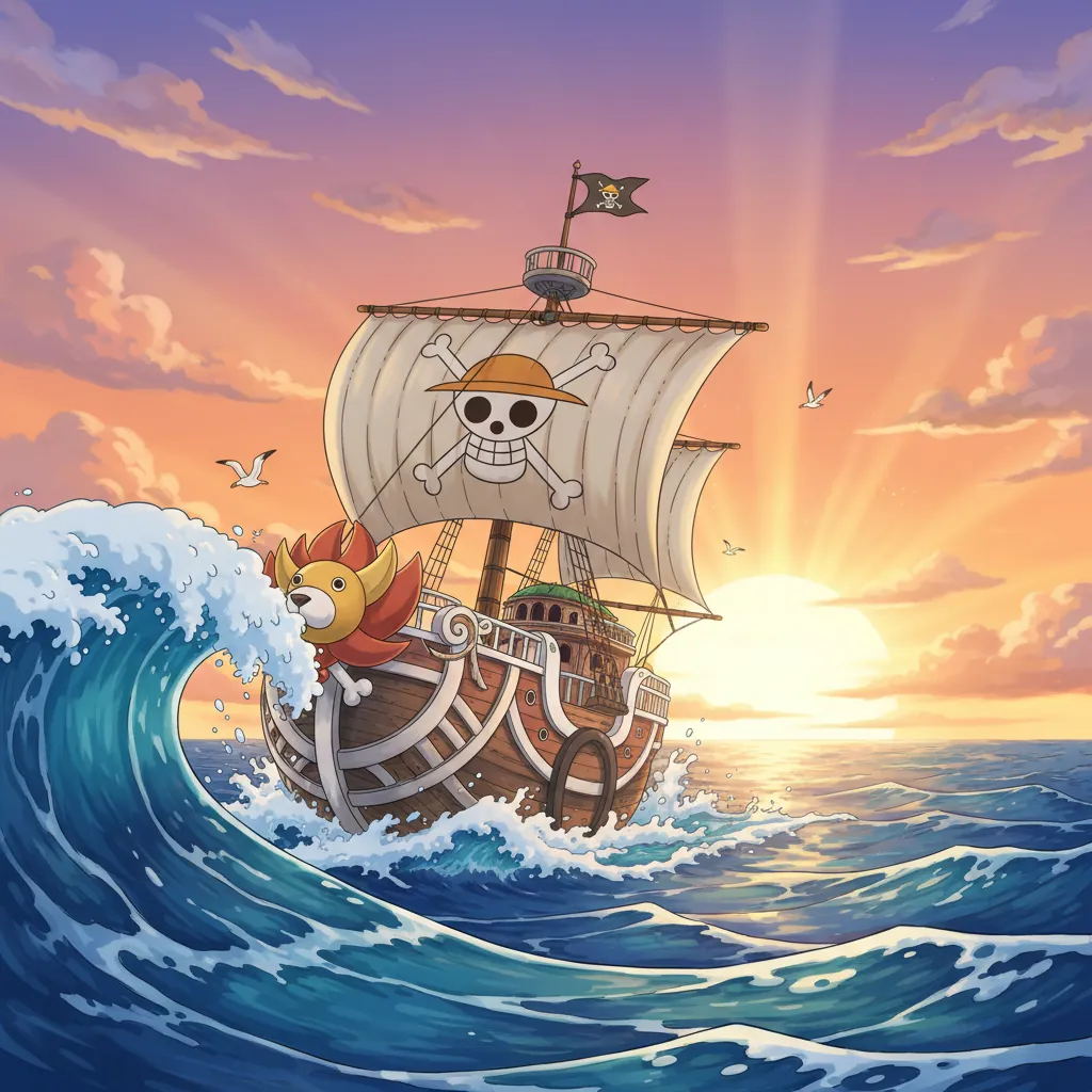 Thousand Sunny navio dos Chapeus de Palha de One Piece