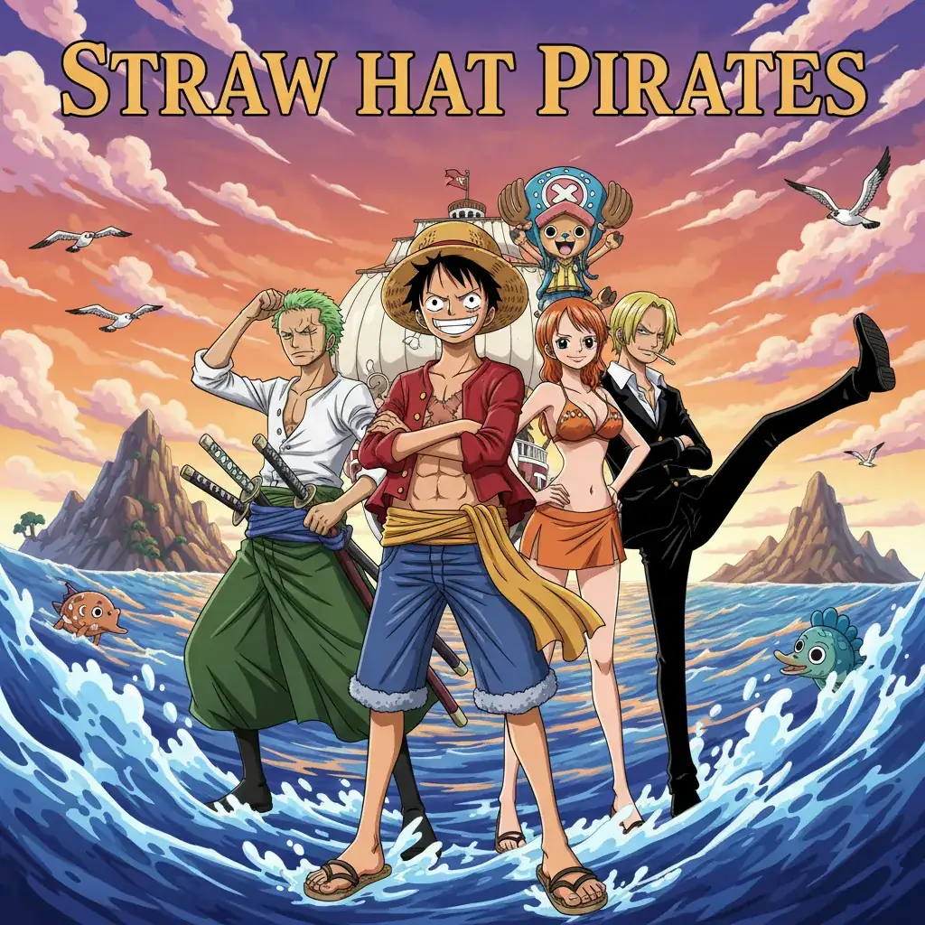 Aventura da tripulacao dos Chapeus de Palha de One Piece